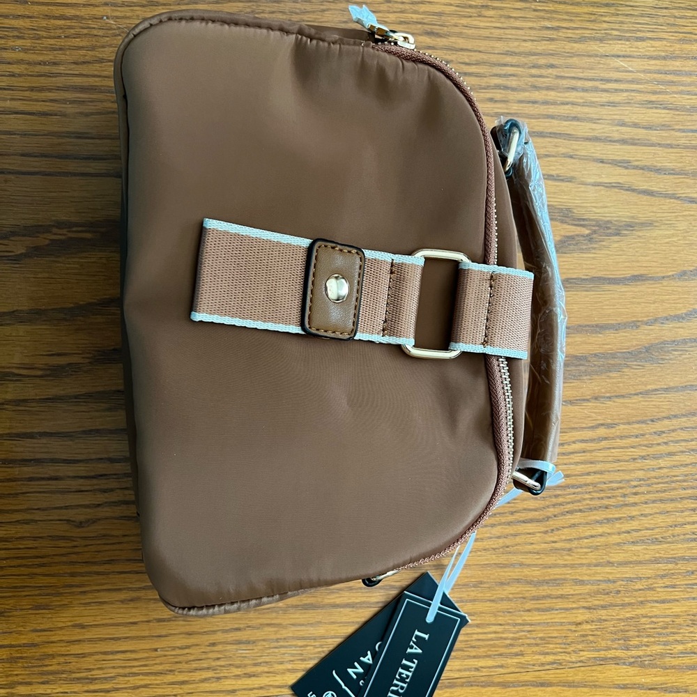 NWT Brown Boutique Crossbody Bag with Buckle